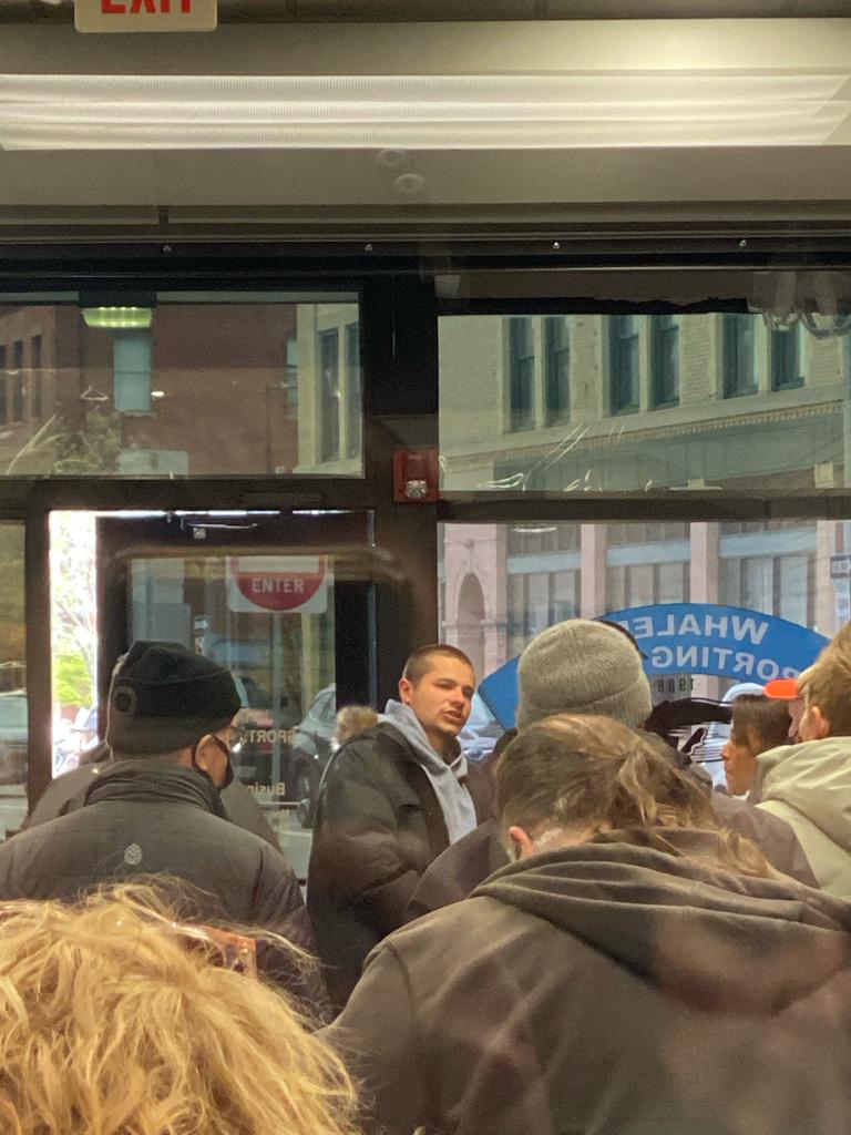 Crew and actors filming inside Ideal Jewelry and Loan in Massachusetts for Paramount’s movie “Finest Kind”
