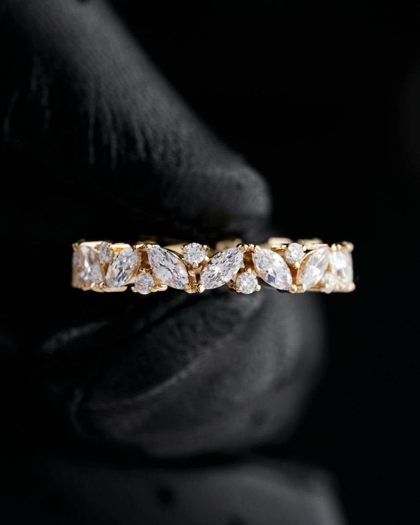 Fine jewelry display at a pawn shop showcasing top investment pieces